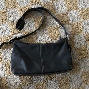 Black Coach Leather Shoulder Bag